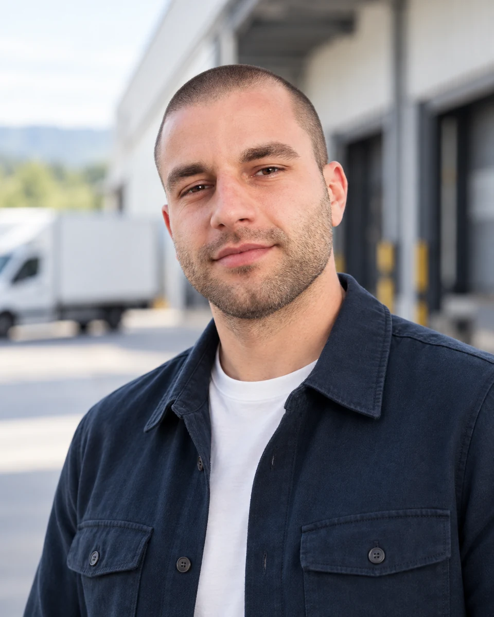 Stefan Filipov, titolare e persona di contatto di WO WANN WAS Logistik